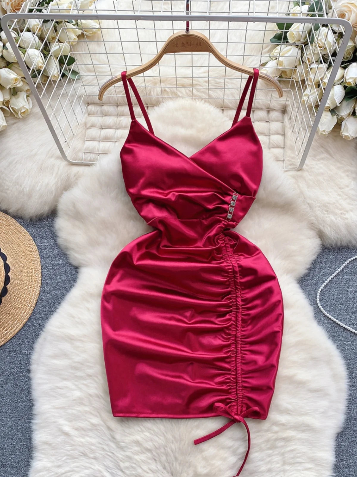 strapless open back dress Red Carpet Evening Dress – D&D Clothing