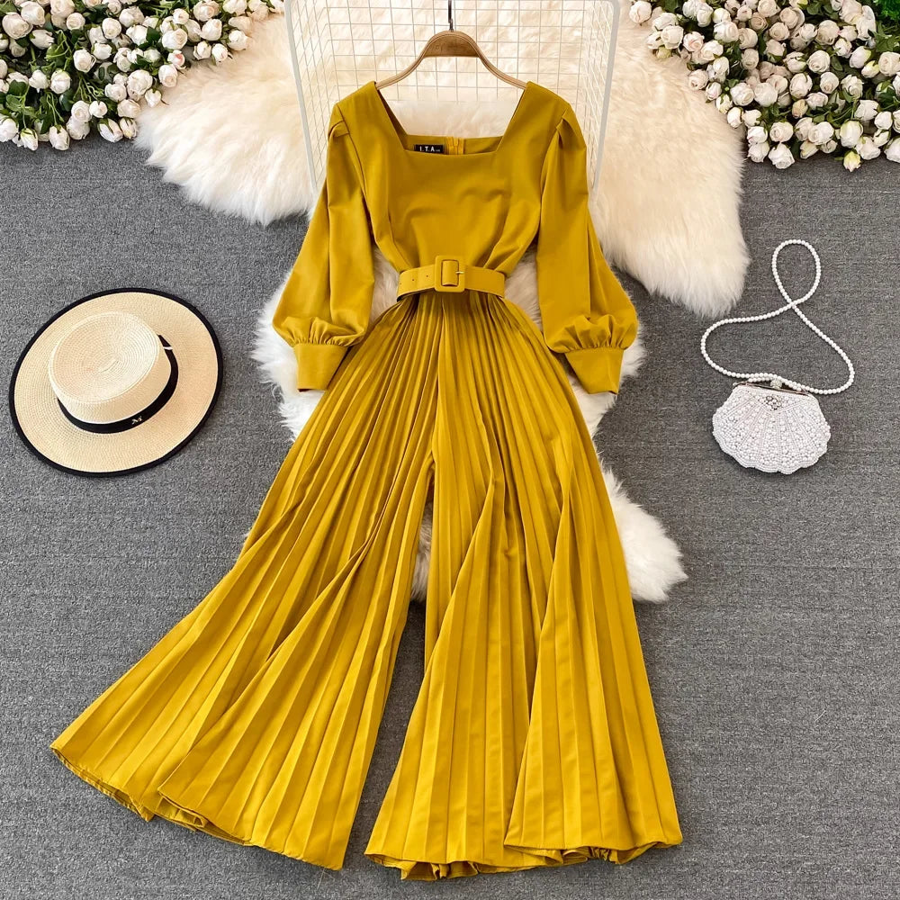 long sleeve dress pleated skirt Mizalle Shirt Dress With Pleated Skirt
