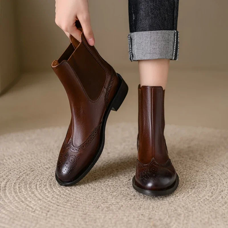 genuine leather brown women's dress boots on sale ANDRINNA LEATHER BOOT by DAN POST – Dan Post Boots main image 1