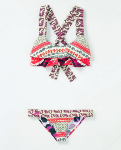 Print Two Piece Colorful Bikinis