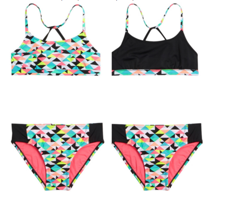 Halter Neck Colorful Geometric Two Piece Bikini