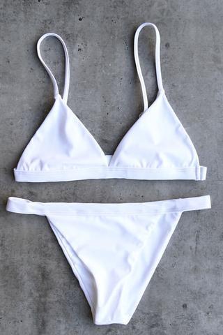 The Minimalist Bikini - White Two Piece Bikini
