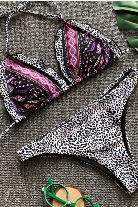 Blast leopard print bikinis