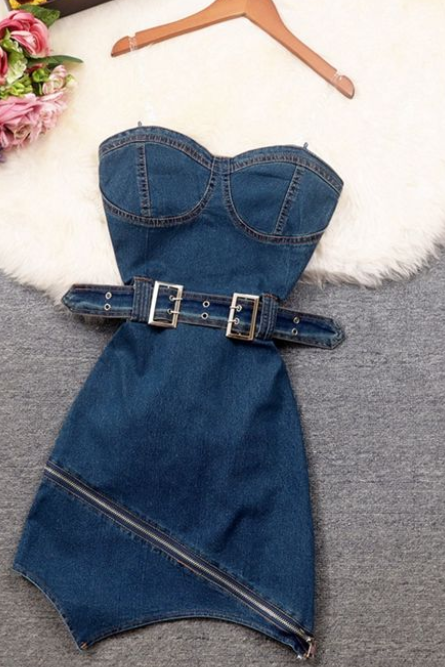 Denim dresses | Denim pinafore dress, denim midi dress | Luulla