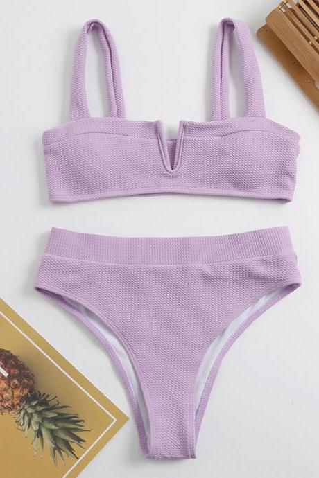 Sexy V-shaped Bikini Wrap Swimsuit