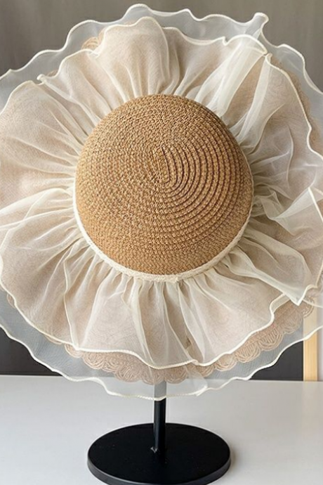 Dayan Sunscreen Hat Women's Summer Straw Hat Sunshade Hat Holiday Sun Hat Beach Hat Uv Protection