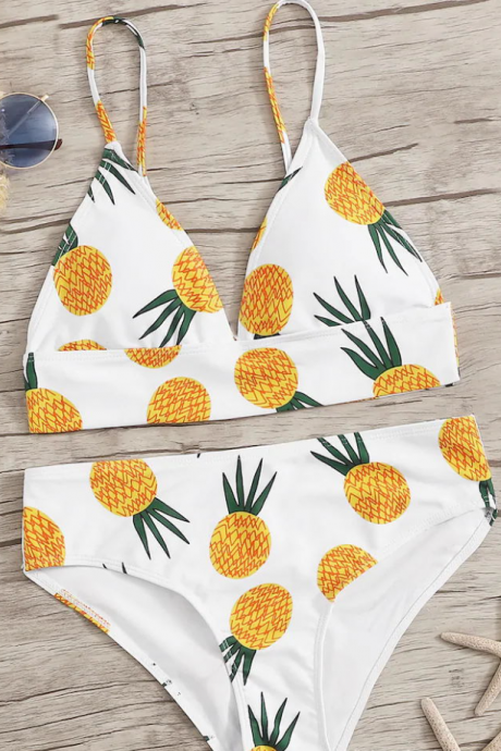 New pineapple print bikini