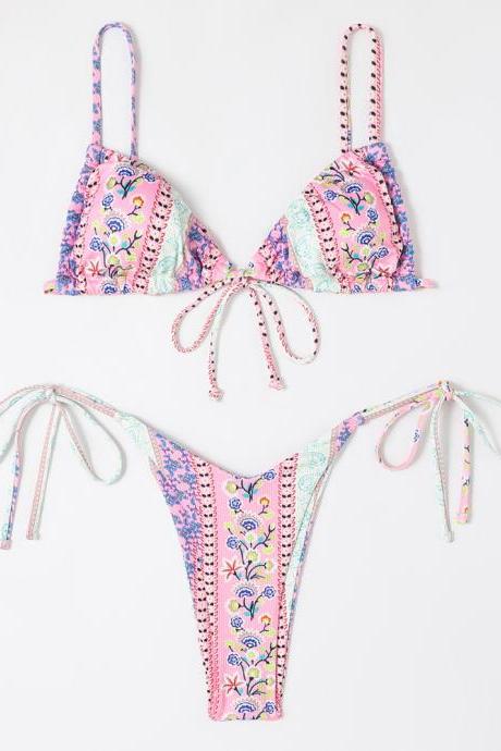 Small Pit Strip Two-piece Swimsuit