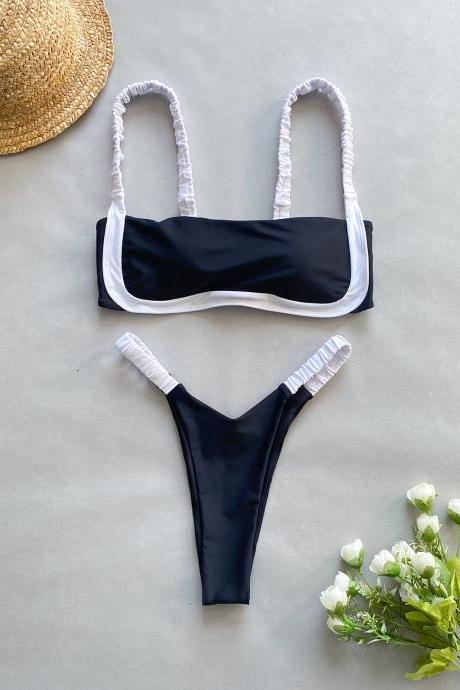 Patchwork Top Top Sexy Two-piece Women&amp;#039;s Swimsuit Swimsuit