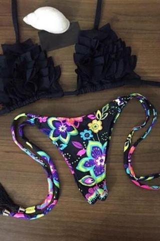 Sexy Black Layered Bikini
