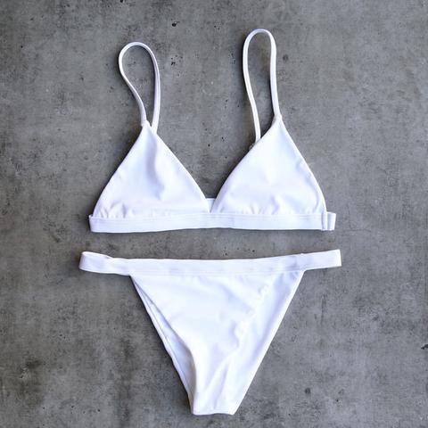 The Minimalist Bikini - White Two Piece Bikini on Luulla