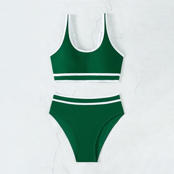 2024 New Bikini Swimsuit Two piece Set High Waist Small Fresh Split Swimsuit for Women