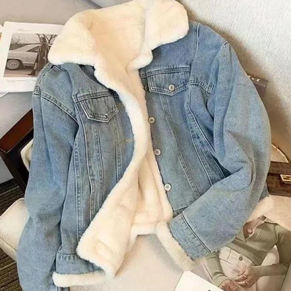 Cozy Fleece-lined Denim Jacket For Women on Luulla Cozy Fleece-lined Denim Jacket For Women on Luulla