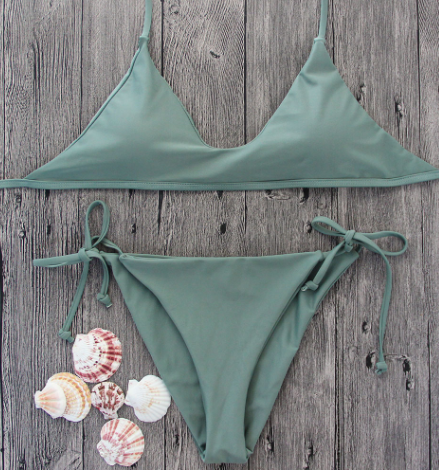 Fahsion Green Two Piece Swimwear Bathsuit on Luulla