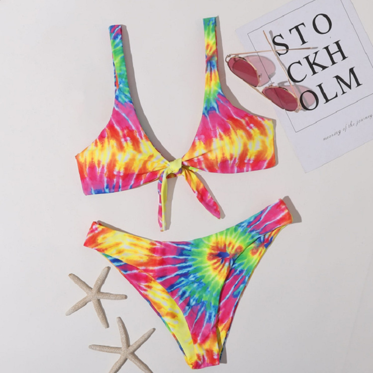 Colorful Two Pieces Swimwear Bathsuit Bikinis on Luulla