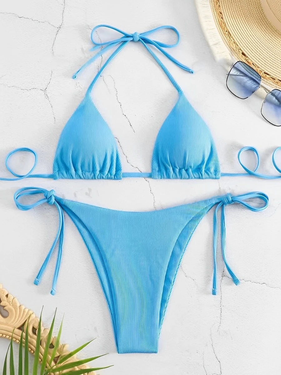 Swimsuit Sky Blue Stripe