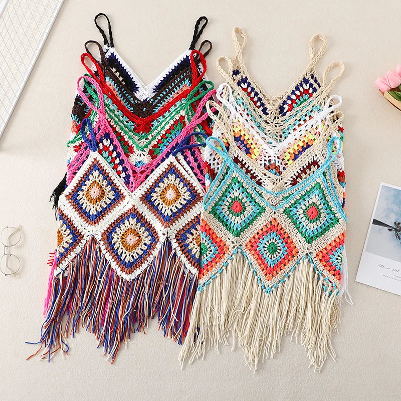 Crochet fringe top main image 0