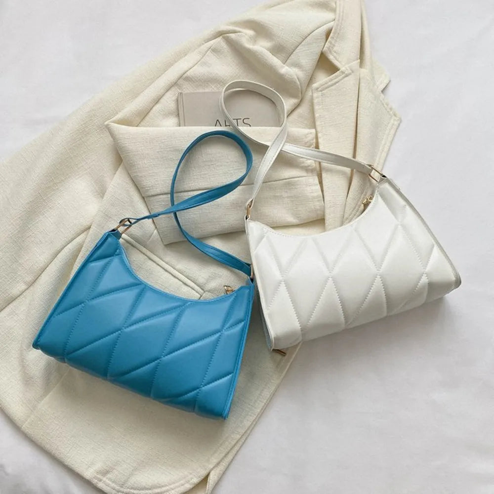 Blue - Handcrafted Quilted Handbag 09