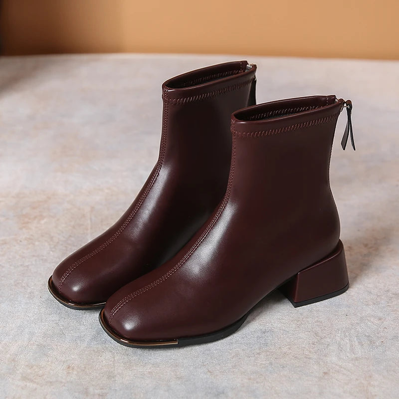vintage brown ankle boots